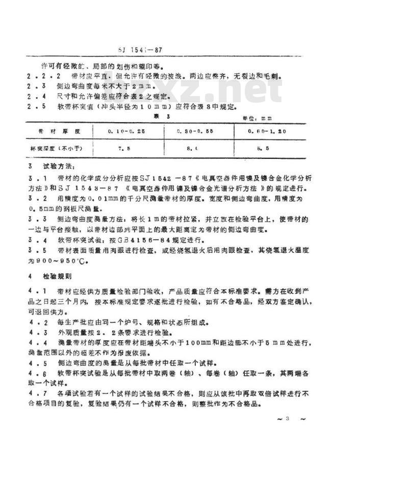 SJ 1541-1987 电真空器件用镍及镍合金带
