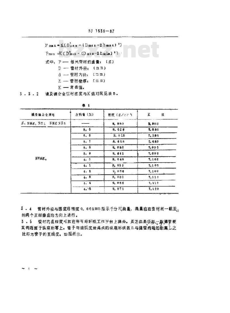 SJ 1539-1987 电真空器件用镍及镍合金薄壁管