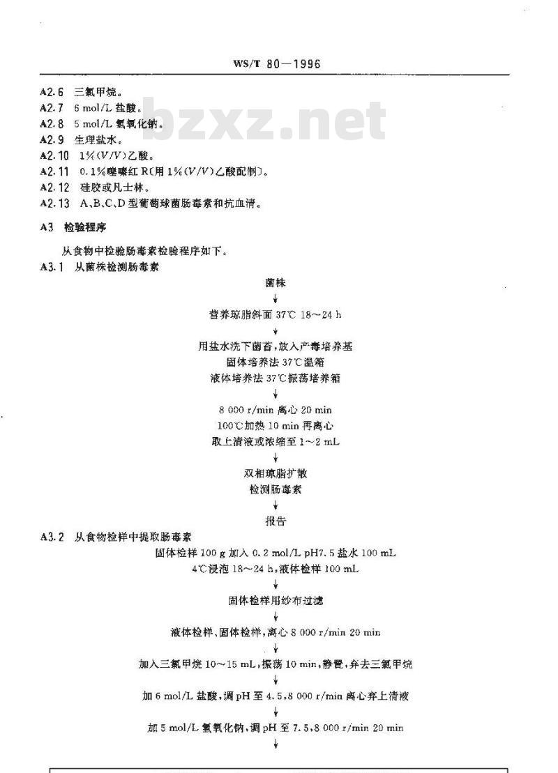 WS/T 80-1996 葡萄球菌食物中毒诊断标准及处理原则