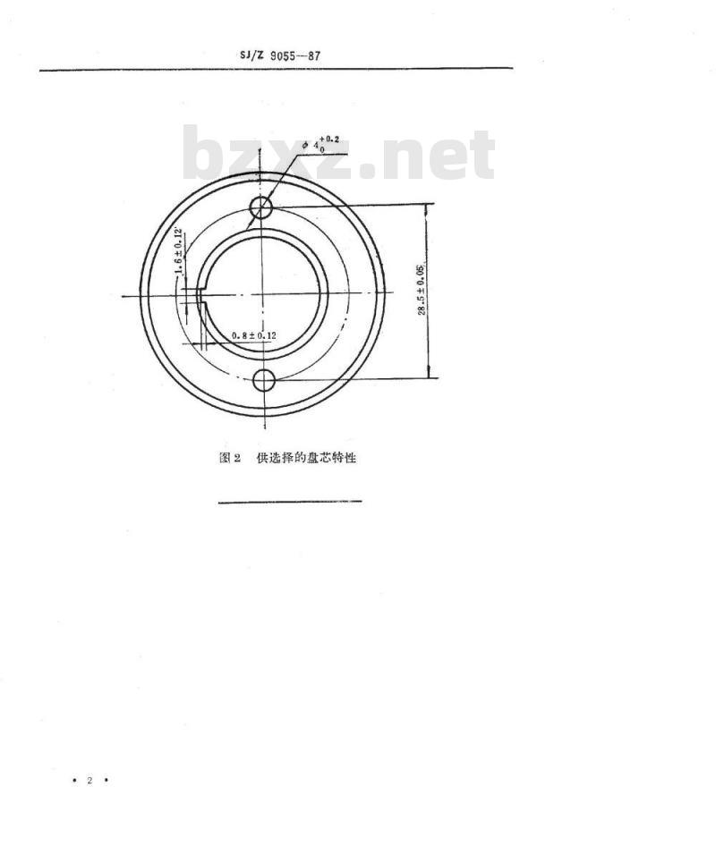 SJ/Z 9055-1987 纸或塑料打印色带－盘芯的规格