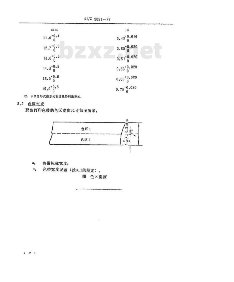 SJ/Z 9051-1987 信息处理用办公机器和打印机使用的卷轴式编织打印色带宽度