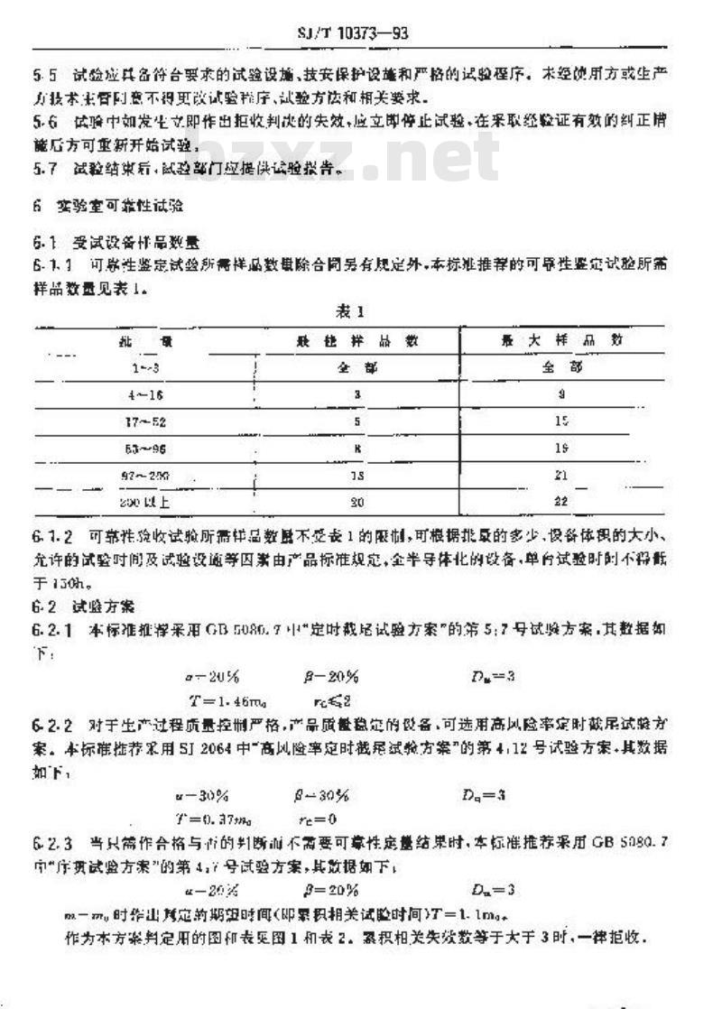 SJ/T 10373-1993 电视发射机、差转机可靠性试验方法