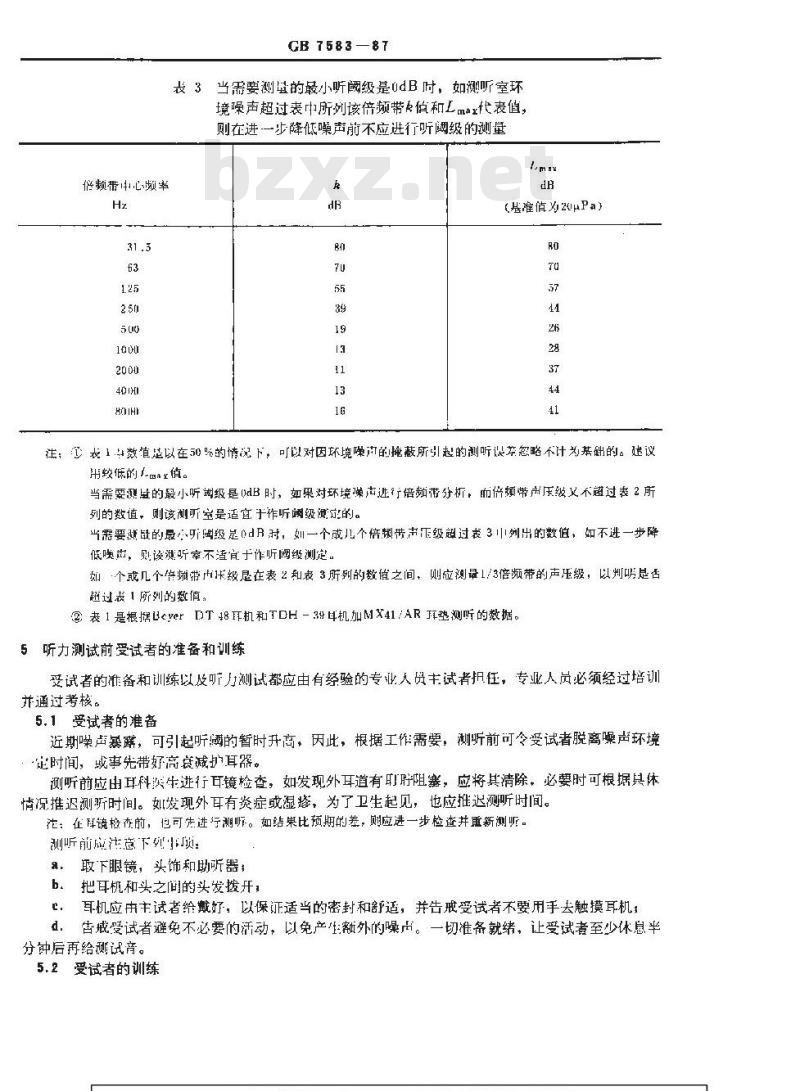 GB/T 7583-1987 声学 纯音气导听阈测定 听力保护用