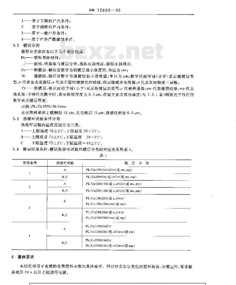 GB/T 12600-1990 金属覆盖层 塑料上铜 镍 铬电镀层