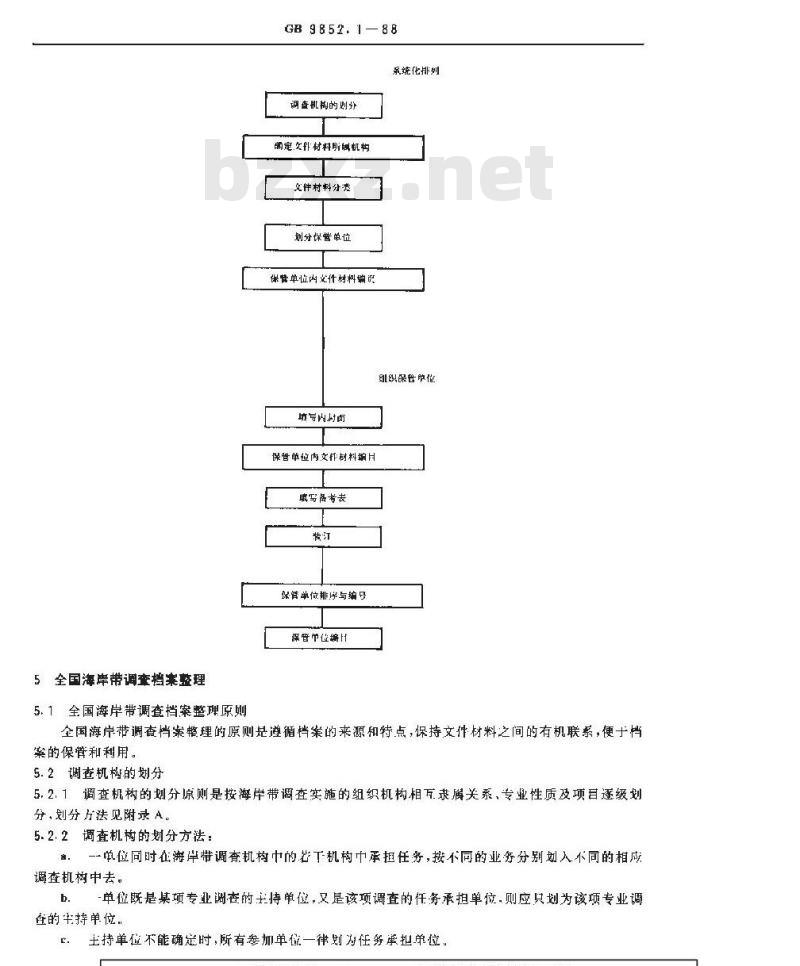 GB/T 9852.1-1988 全国海岸带和海涂资源综合调查档案标准 整理规则