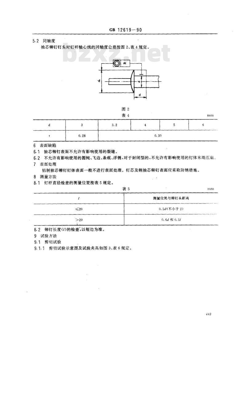 GB/T 12619-1990 抽芯铆钉 技术条件