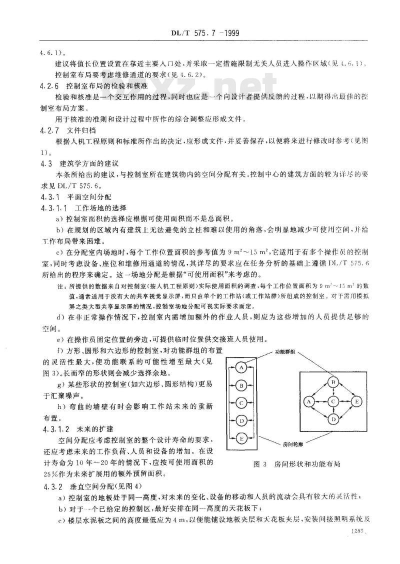DL/T 575.7-1999 控制中心人机工程设计导则 第7部分：控制室的布局