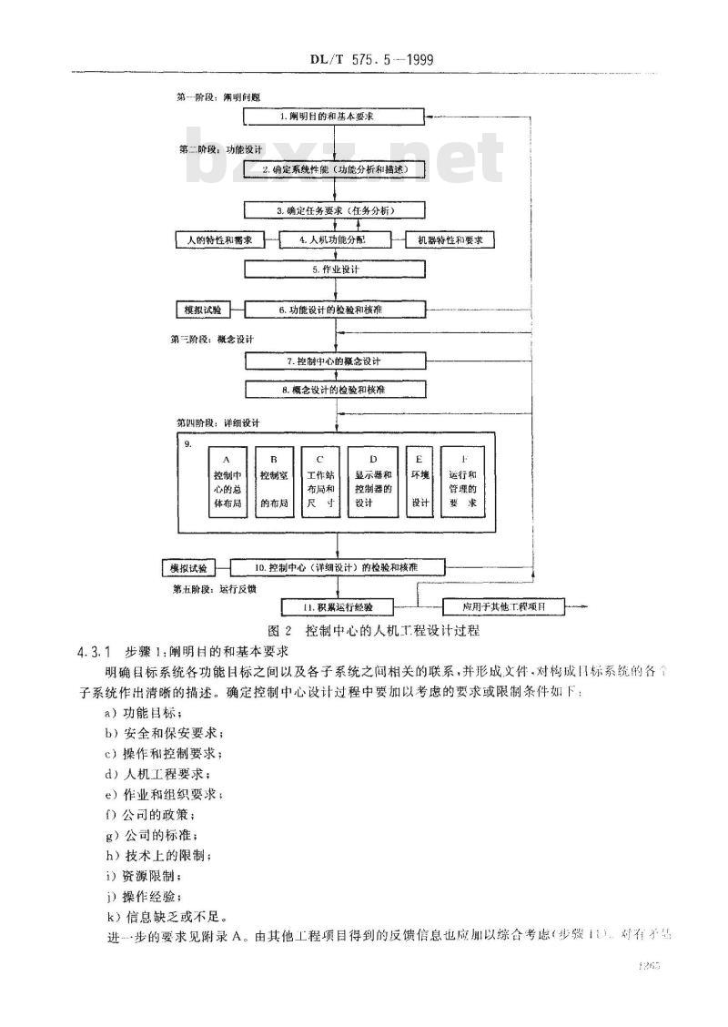 DL/T 575.5-1999 控制中心人机工程设计导则 第5部分：控制中心设计原则