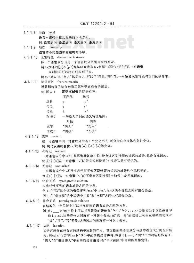 GB/T 12200.2-1994 汉语信息处理词汇 02部分:汉语和汉字