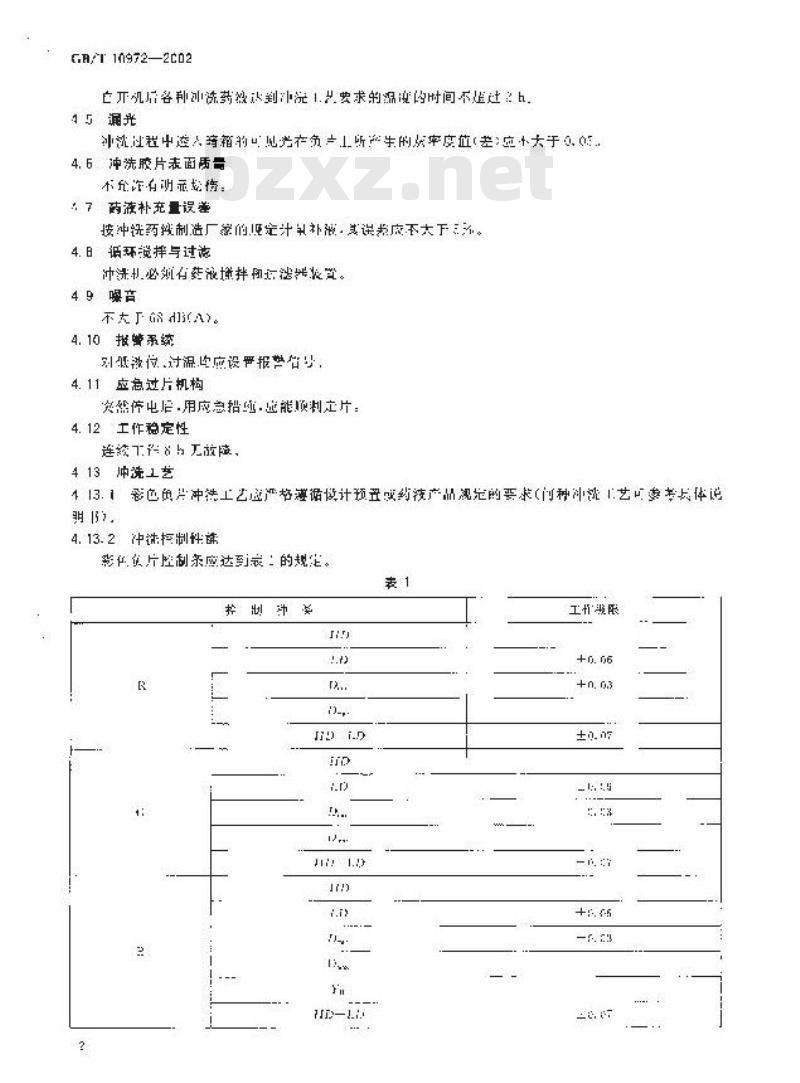 GB/T 10972-2002 彩色负片冲洗机