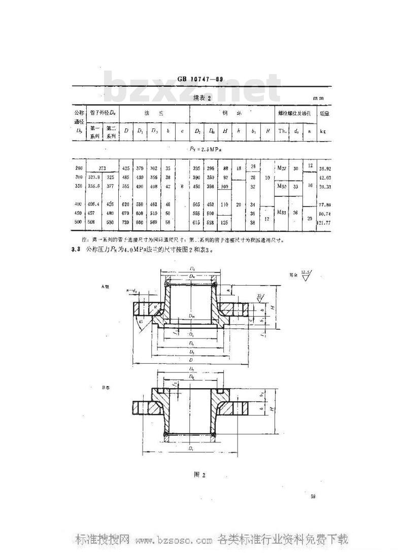 GB 10747-1989 船用对焊钢环松套钢法兰(四进位)