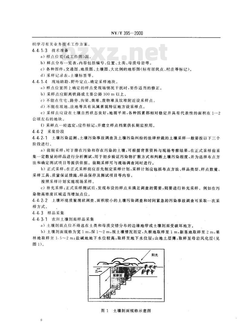 NY/T 395-2000 农田土壤环境质量监测技术规范