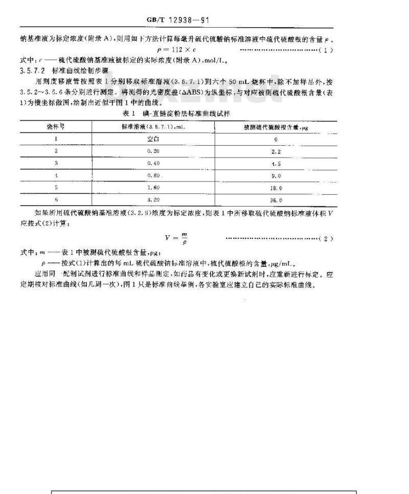 GB/T 12938-1991 已加工的摄影材料中硫代硫酸盐及其他相关化学残留物的测定方法 碘--直链淀粉法.亚甲蓝法和硫化银密度法