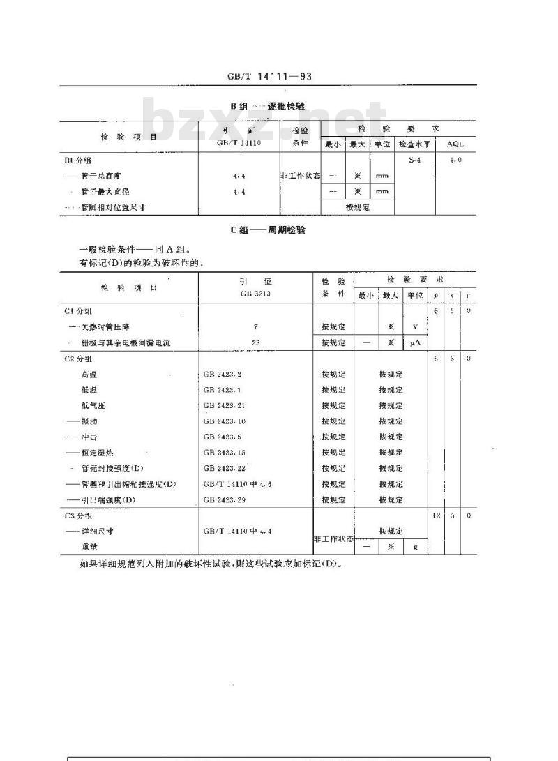 GB/T 14111-1993 闸流管与充气整流管空白详细规范