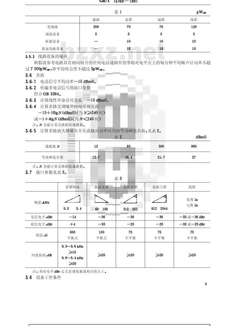 GB/T 13169-1991 标准1.2/4.4mm同轴线对上4MHz(960路)载波通信系统总技术要求