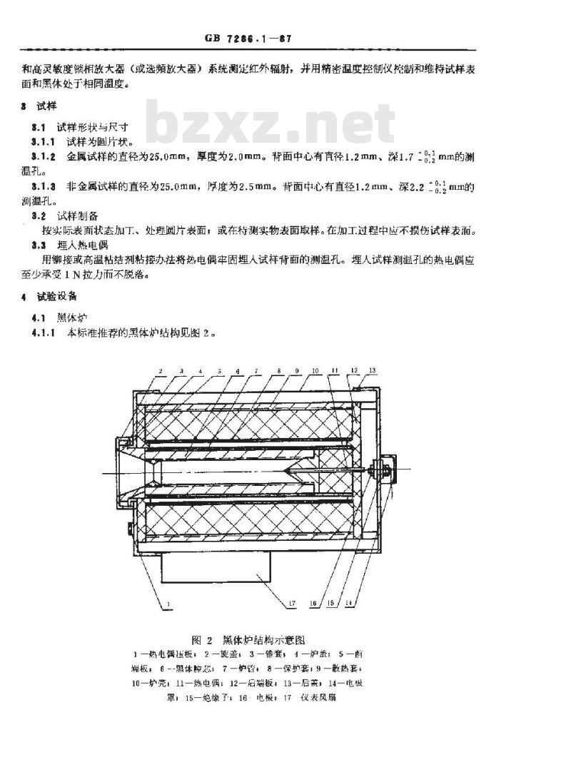 GB/T 7286.1-1987 金属与非金属材料全法向发射率试验方法