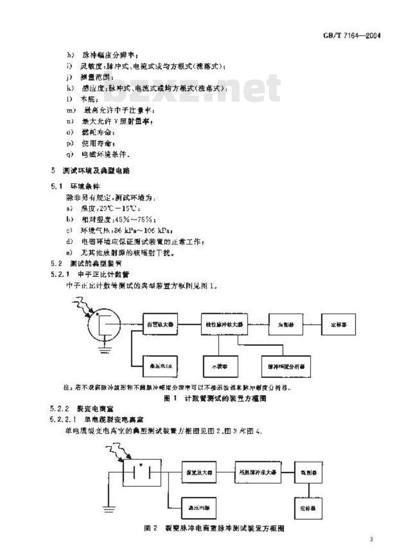 GB/T 7164-2004 用于核反应堆的辐射探测器 特性及其测试方法