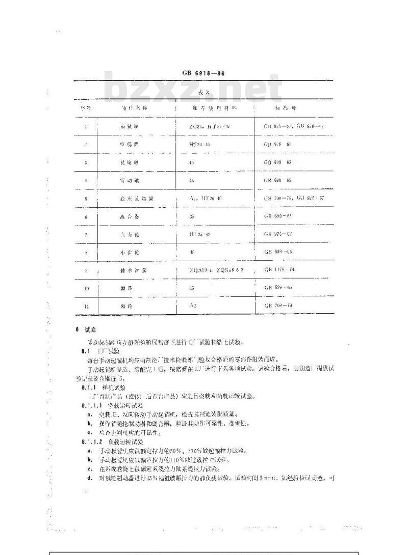 GB 6918-1986 手动起锚机及起锚绞盘