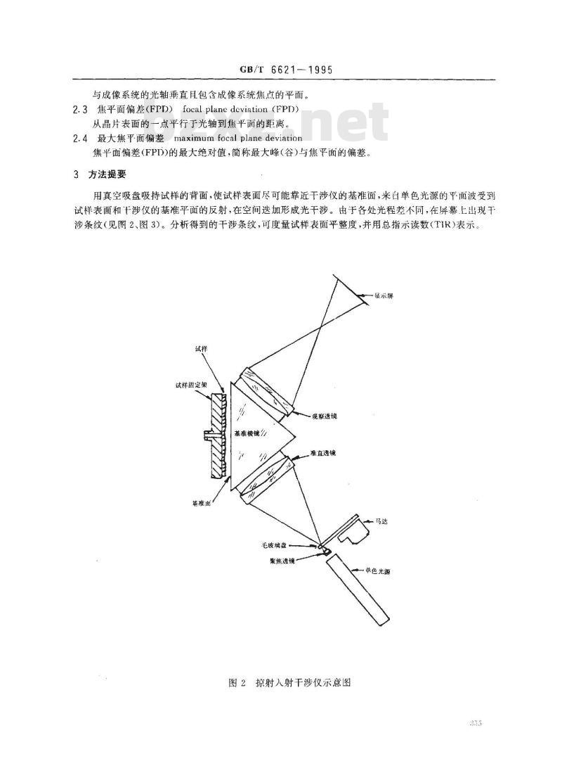GB/T 6621-1995 硅抛光片表面平整度测试方法