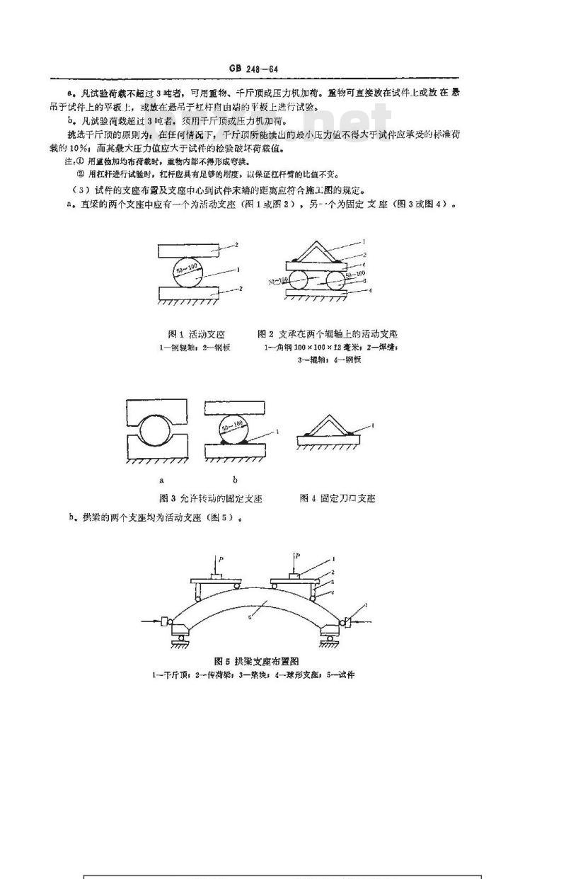 GB 248-1964 装配式钢筋混凝土煤矿巷道支架