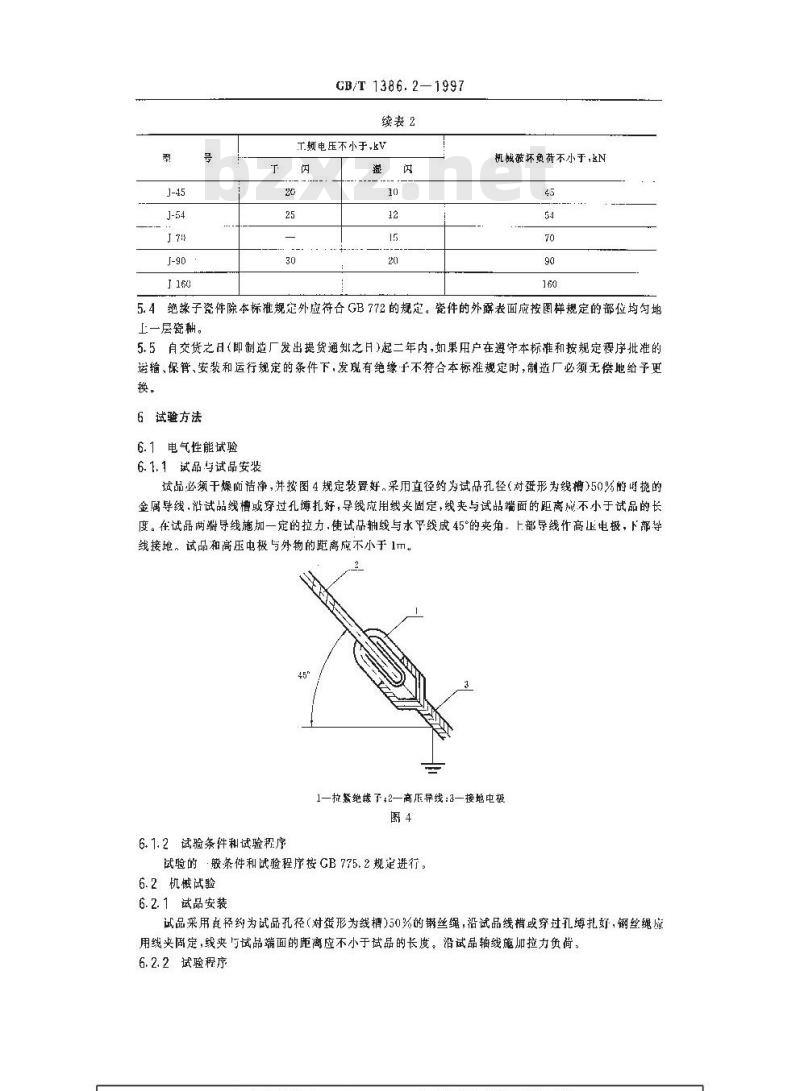 GB/T 1386.2-1997 低压电力线路绝缘子 第2部分：架空电力线路用拉紧绝缘子