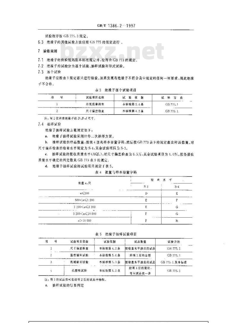 GB/T 1386.2-1997 低压电力线路绝缘子 第2部分：架空电力线路用拉紧绝缘子