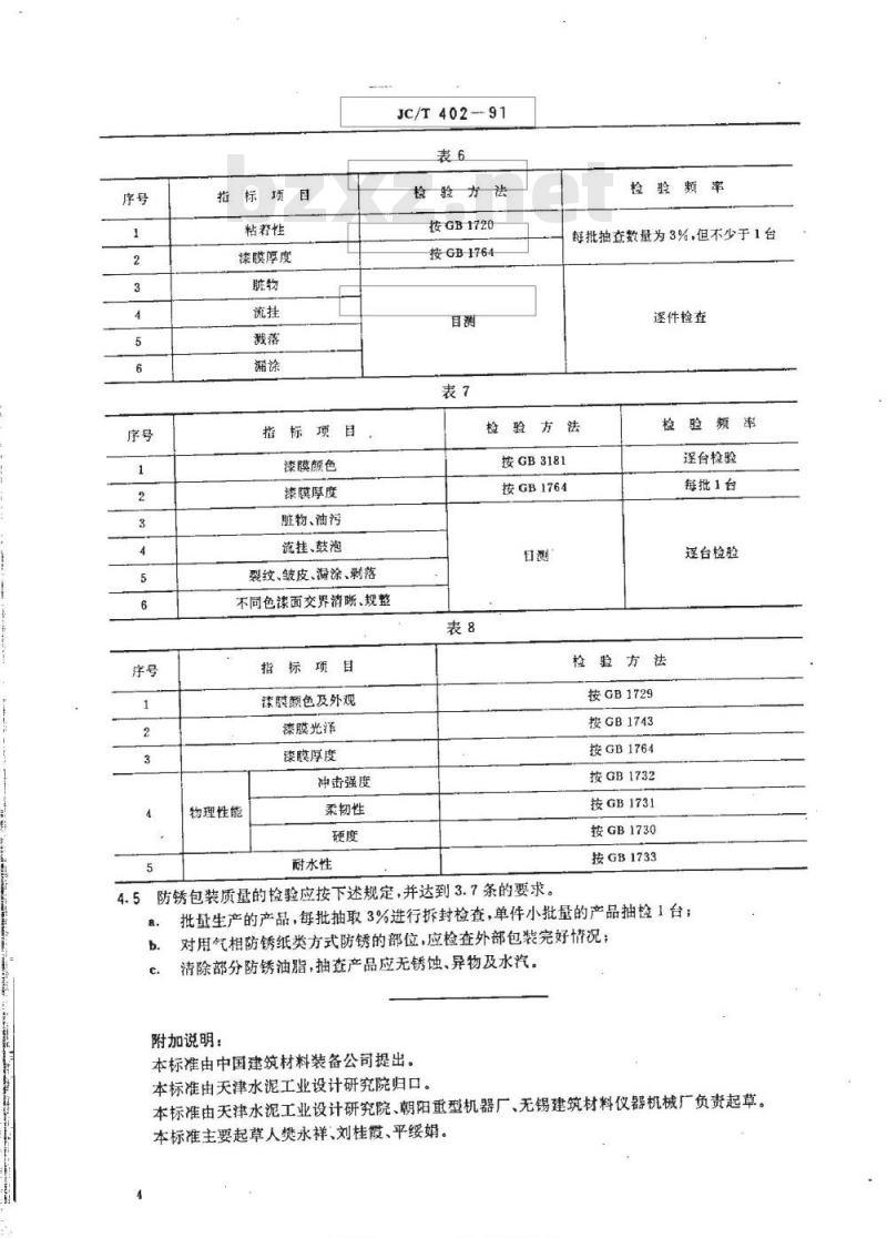 JC/T 402-1991 水泥机械涂漆防锈技术条件