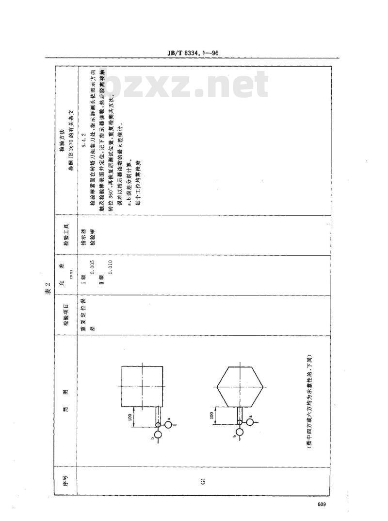 JB/T 8334.1-1996 数控转塔刀架 立式