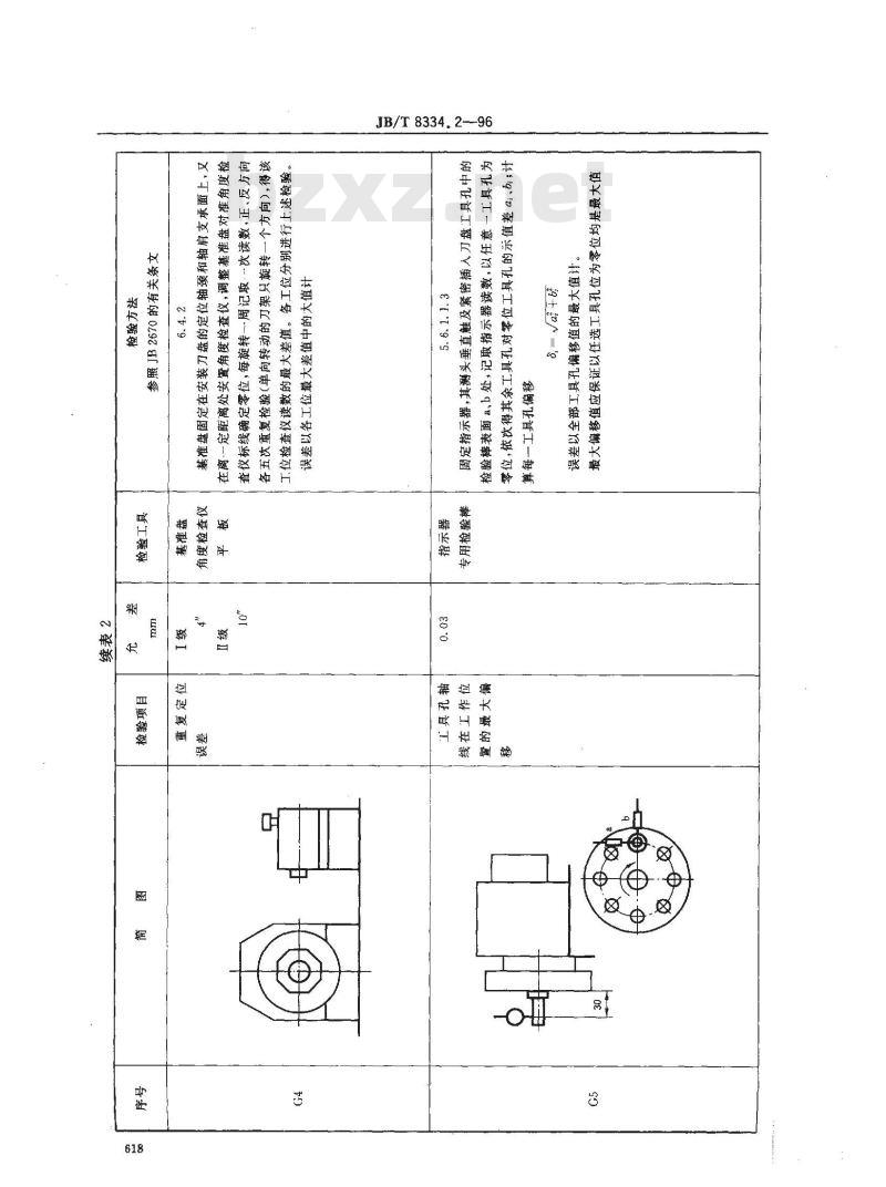 JB/T 8334.2-1996 数控转塔刀架 卧式