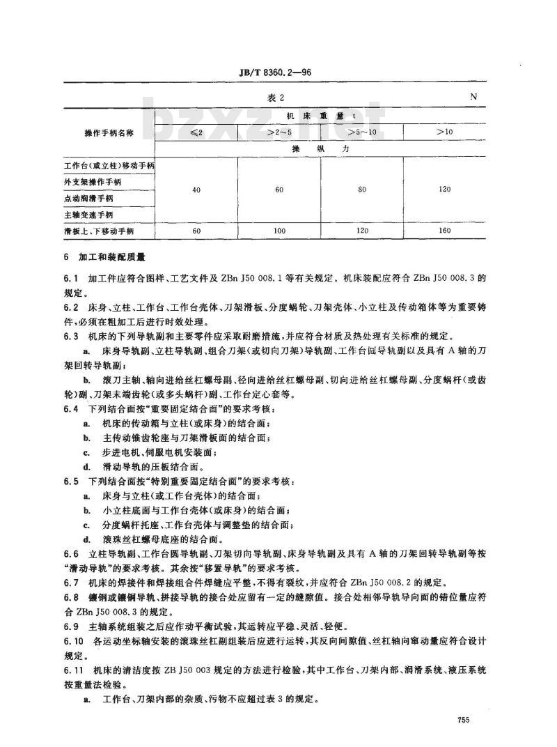 JB/T 8360.2-1996 数控滚齿机 技术条件