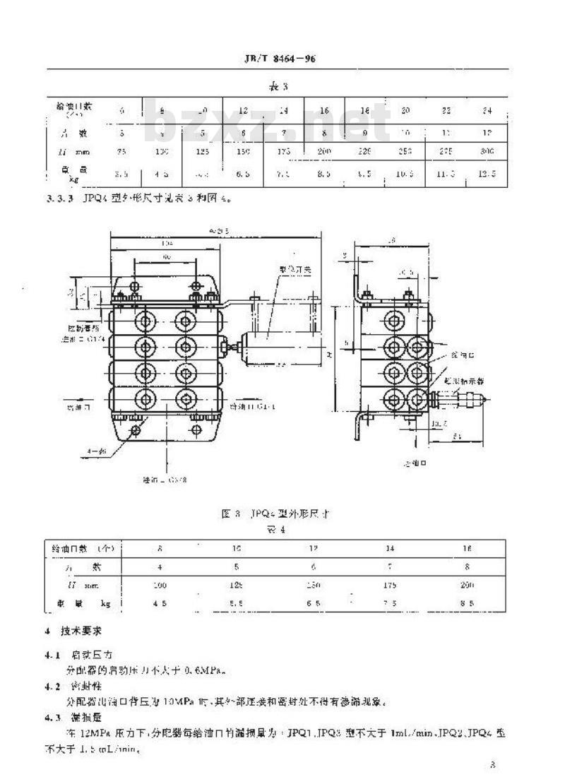 JB/T 8464-1996 递进分配器 16MPa