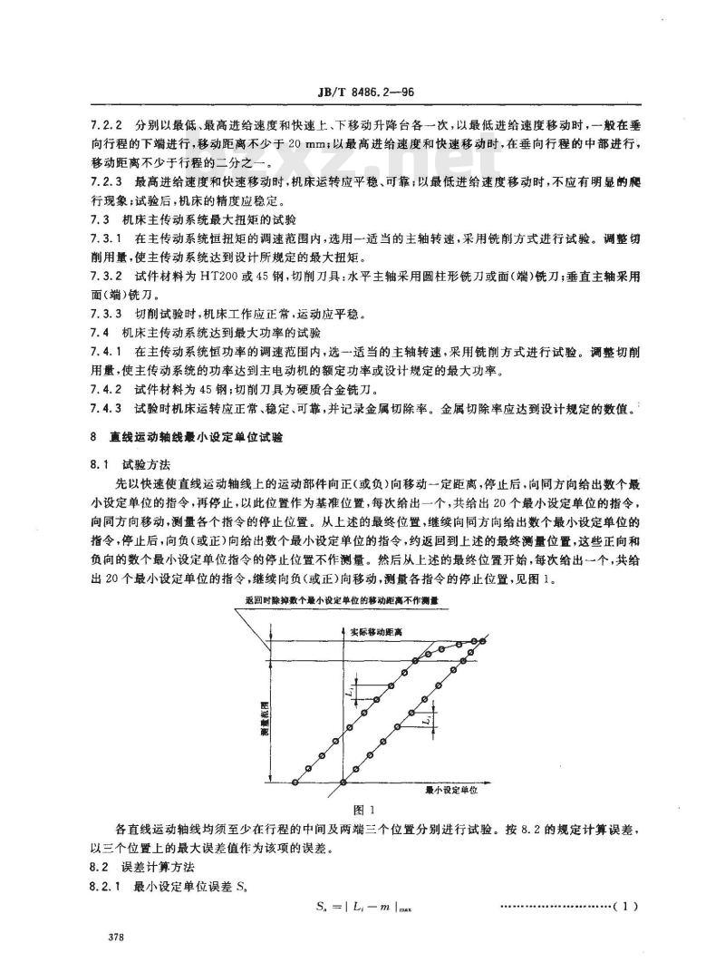 JB/T 8486.2-1996 数控万能工具铣床 技术条件