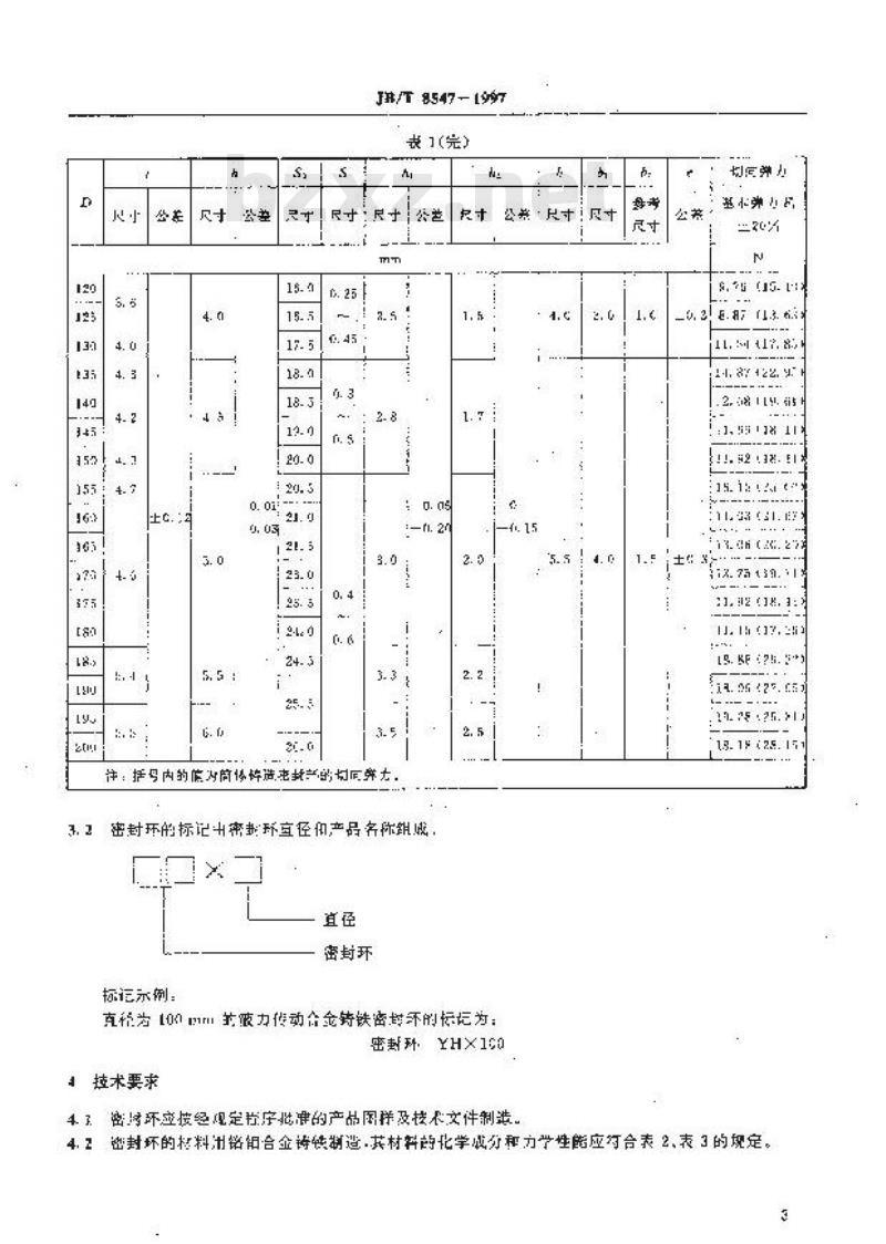 JB/T 8547-1997 液力传动合金铸铁密封环
