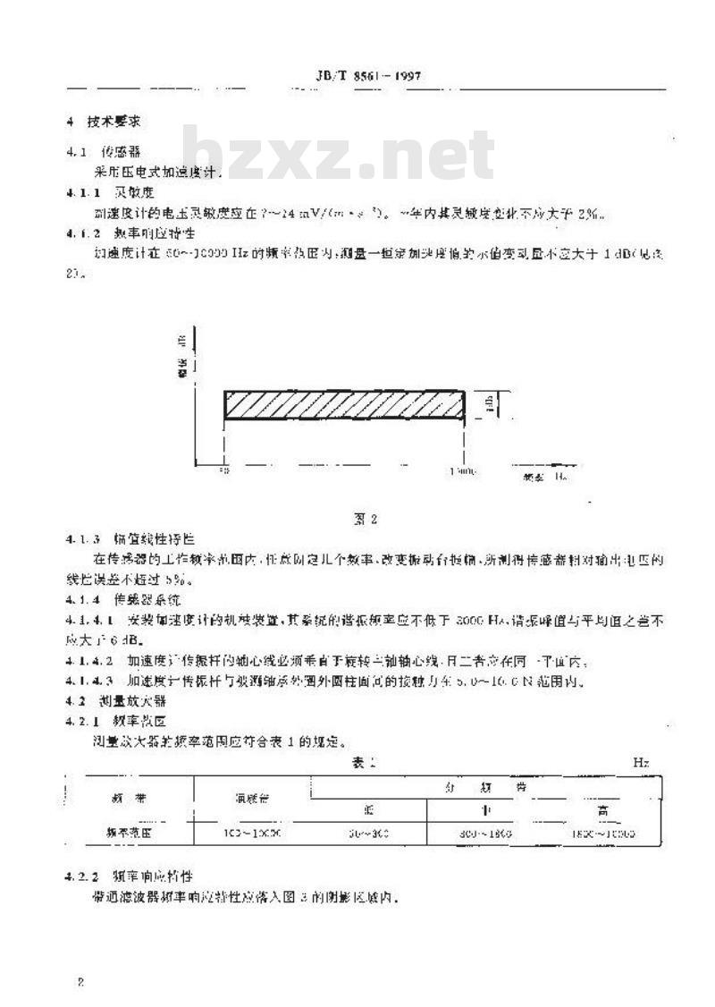 JB/T 8561-1997 滚动轴承用加速度型测振仪 技术条件