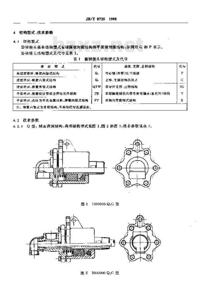 JB/T 8725-1998 旋转接头
