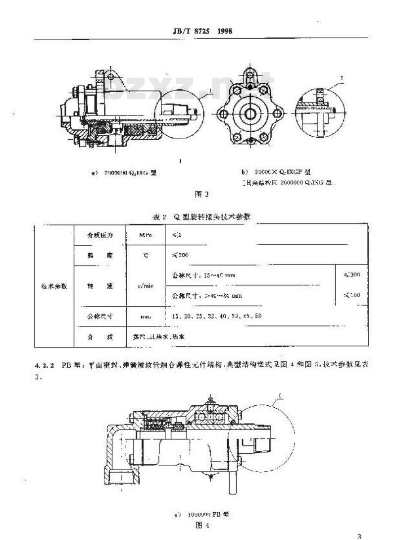 JB/T 8725-1998 旋转接头