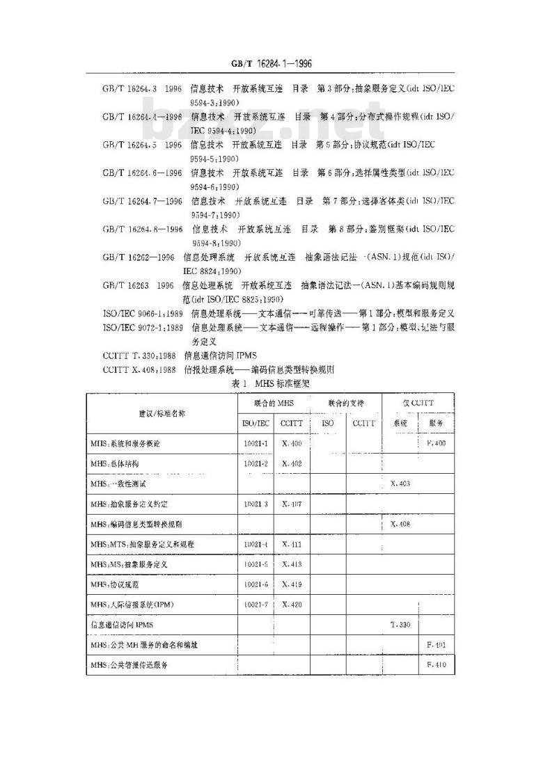 GB/T 16284.1-1996 信息技术 文本通信 面向信报的文本交换系统 第1部分:系统和服务概论