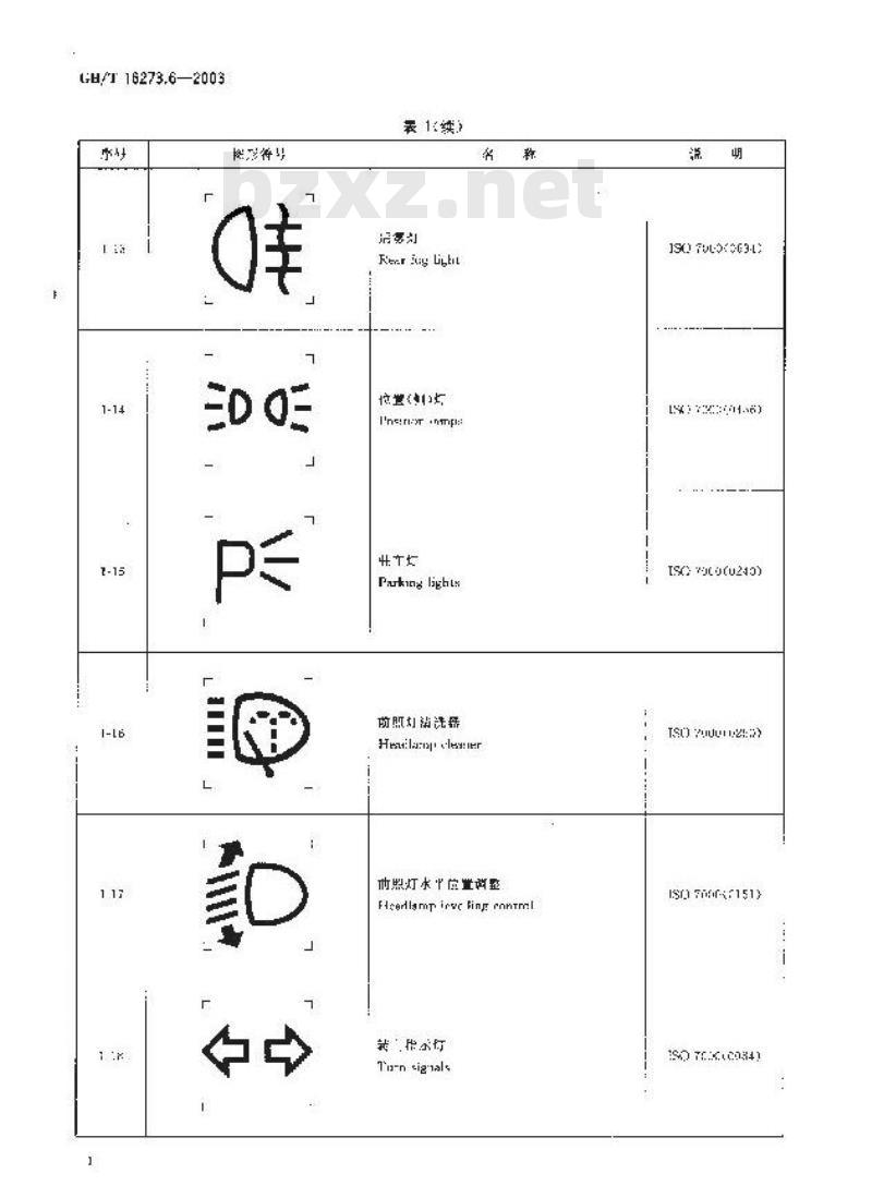 GB/T 16273.6-2003 设备用图形符号 第6部分: 运输、车辆检测及装载机械通用符号