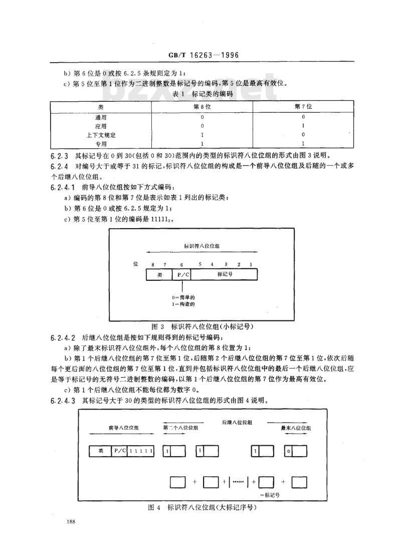 GB/T 16263-1996 信息处理系统 开放系统互连 抽象语法记法--(ASN.1)基本编码规则规范