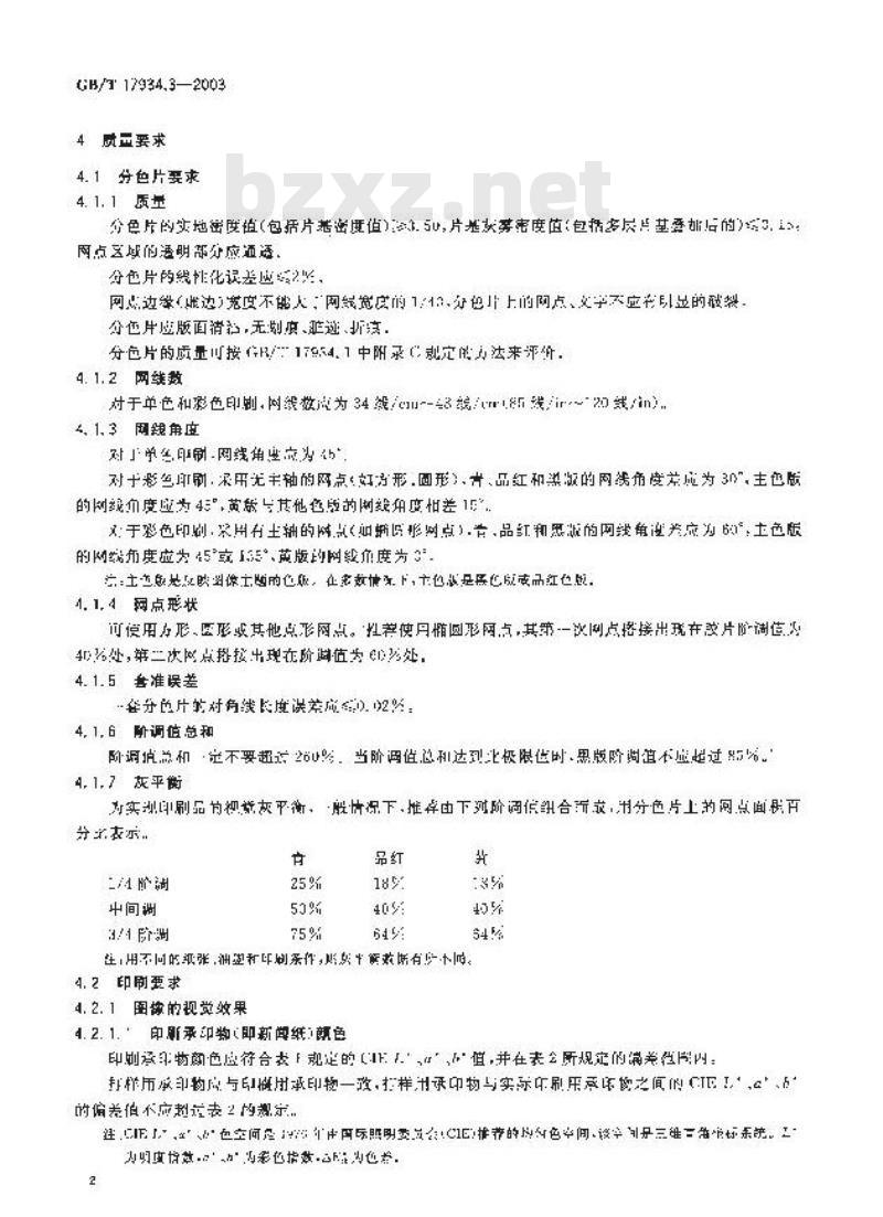 GB/T 17934.3-2003 印刷技术 网目调分色片、样张和印刷成品的加工过程控制 第3部分：新闻纸的冷固型油墨胶印