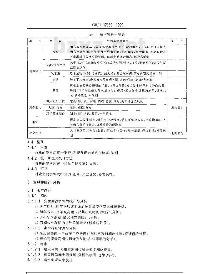 GB/T 17839-1999 警戒潮位核定方法