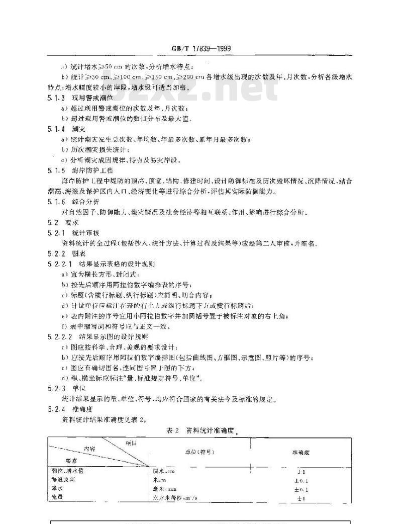 GB/T 17839-1999 警戒潮位核定方法