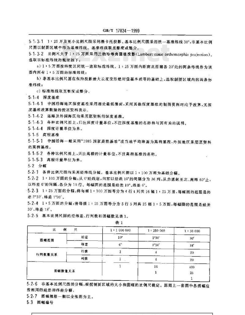 GB/T 17834-1999 海底地形图编绘规范