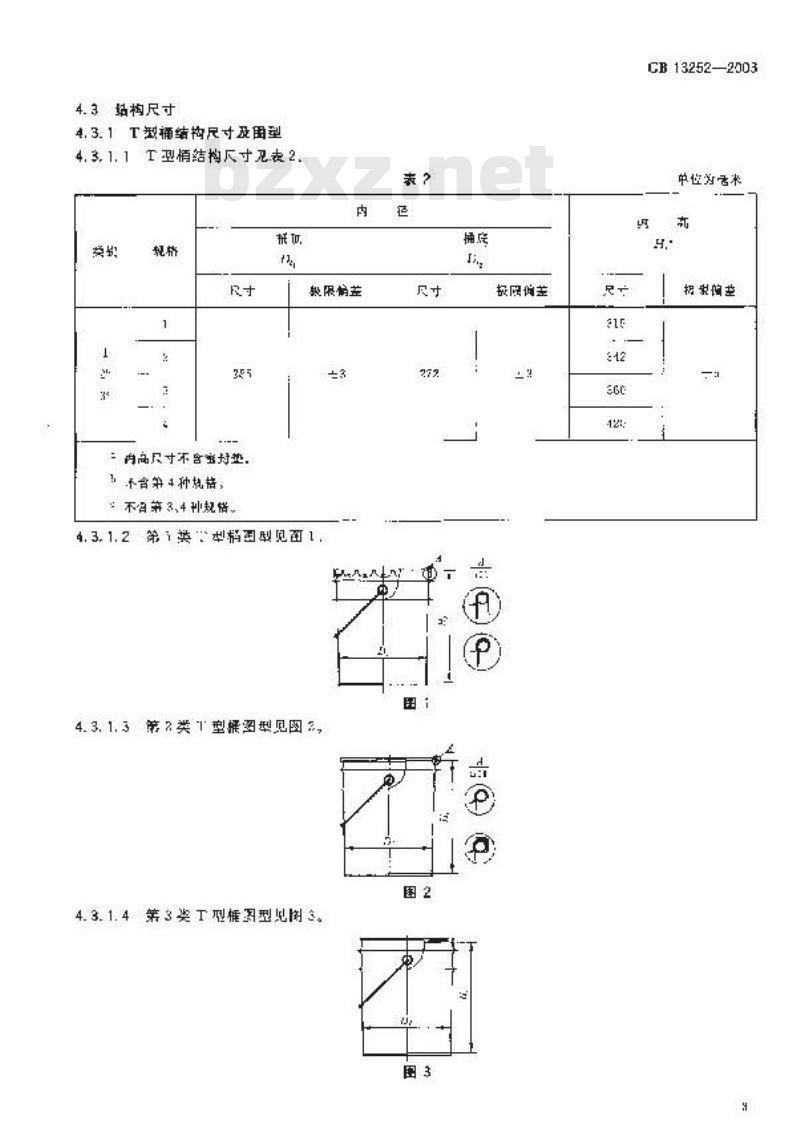 GB 13252-2003 包装容器 钢提桶