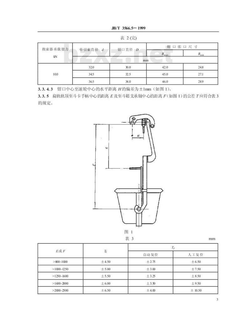 JB/T 3566.5-1999 单线循环货车架空索道 货车 技术条件