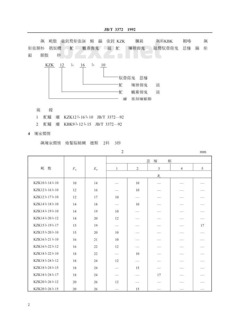 JB/T 3372-1992 连杆用滚针和保持架组件