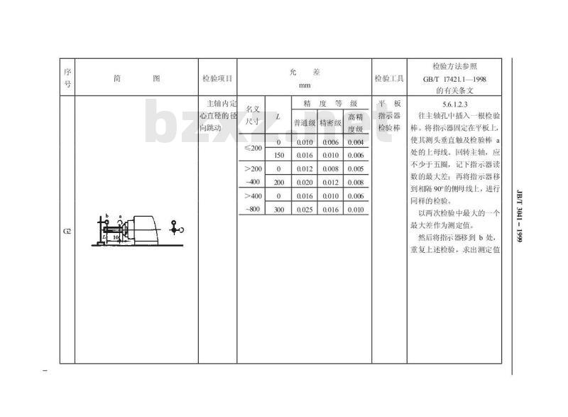 JB/T 3041-1999 组合机床 镗孔车端面头 精度检验