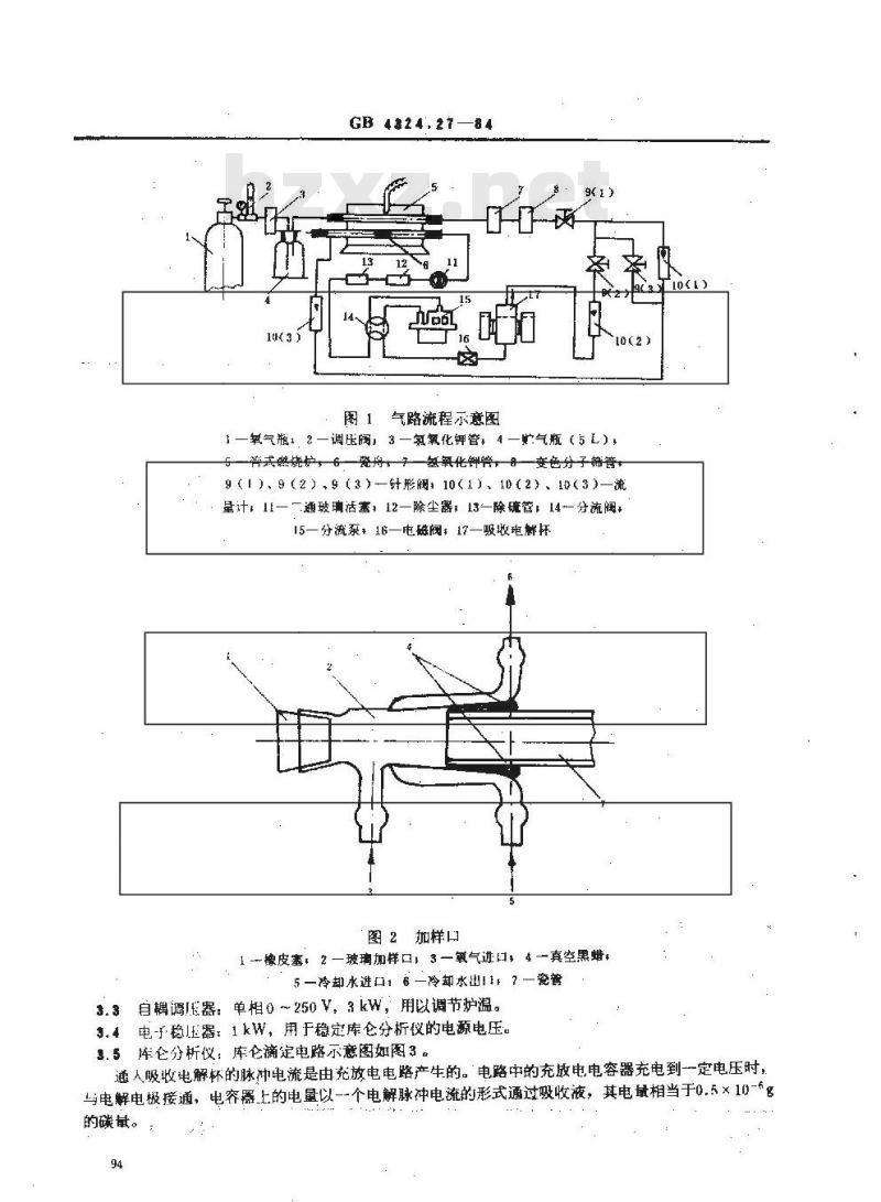 GB/T 4324.27-1984 钨化学分析方法 燃烧-库仑滴定法测定碳量