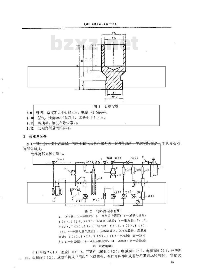 GB/T 4324.25-1984 钨化学分析方法 惰气熔融库仑滴定法测定氧量