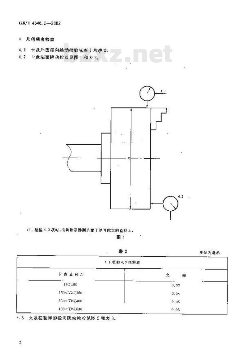GB/T 4346.2-2002 机床用手动自定心卡盘 第2部分：验收试验规范(几何精度检验)